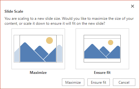 Powerpoint slide size default